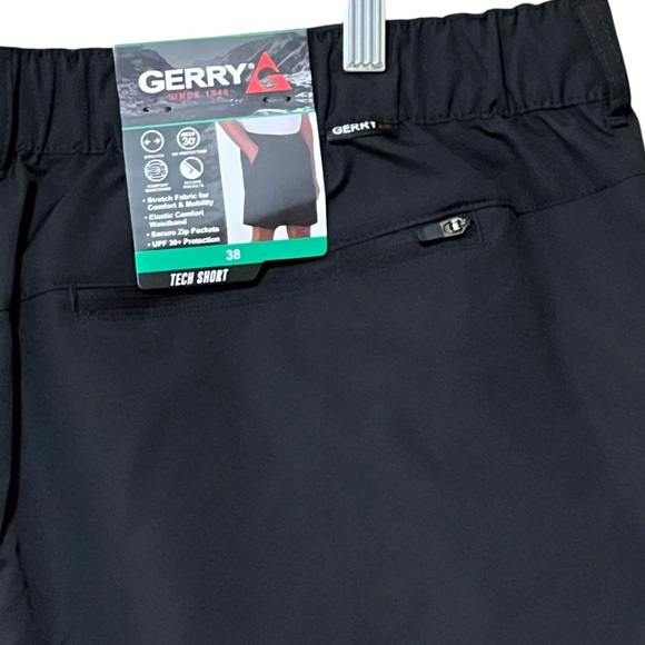 Gerry Tech Short 38 Black Stretch UV Protection Multi-Pocketed Outdoors NWT - Picture 9 of 12